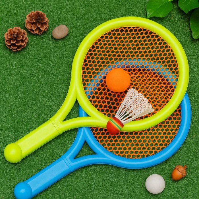 Тенис комплект с 2 ракетки, топче и перце - За забавления на открито