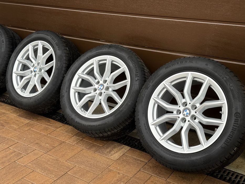 Roti complete iarnă BMW X5 X6 G05 G06 — Jante OE Style 734 + Continental WinterContact 265/50 R19