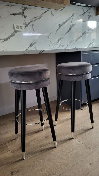 Scaun de bar gri/argintiu Mauro Ferretti PARIS
