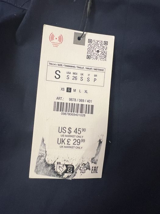 Fusta pantalon, bleumarin, noua. Zara, S