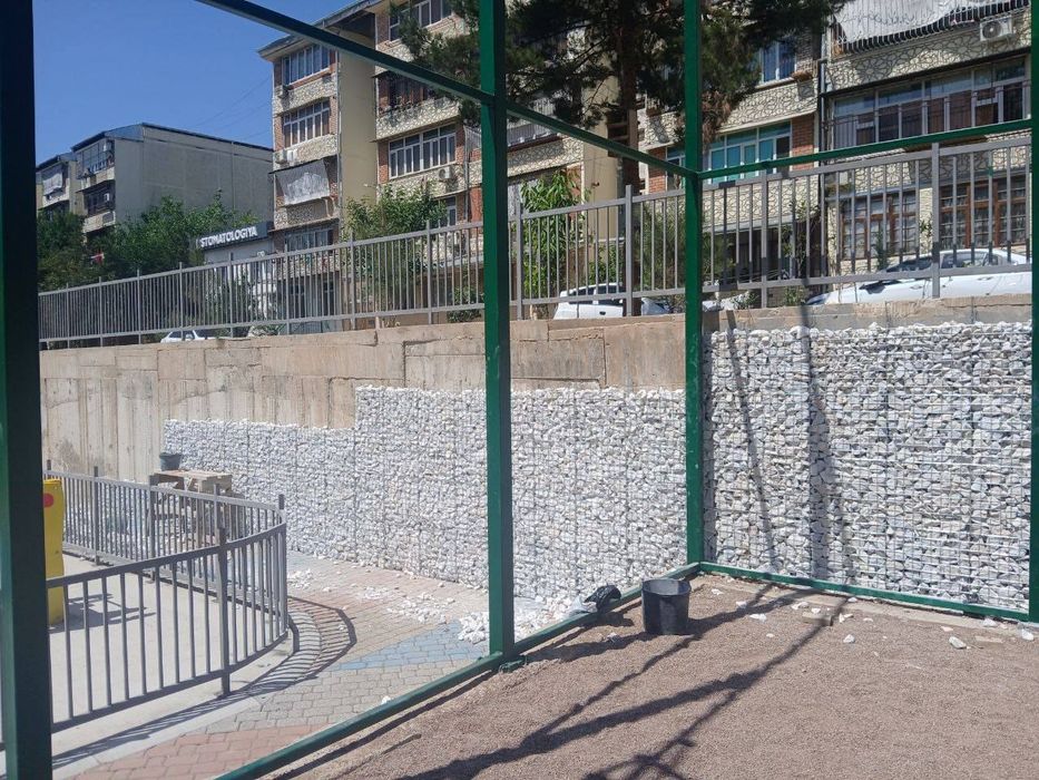 Габион Сетка/ Габион Тош/ Установка камни