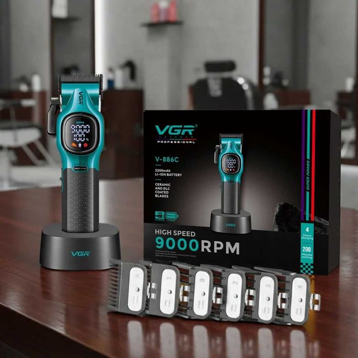 Професионална машинка за подстригване VGR V-886C GOLD / GREEN