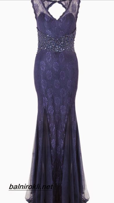 Тъмносиня официална рокля