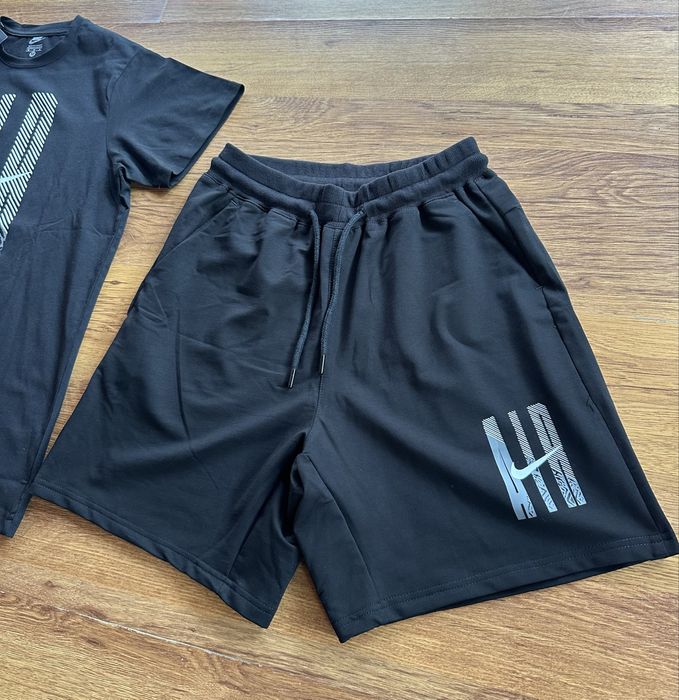 Мъжки,памучен,черен къс комплект Nike Air