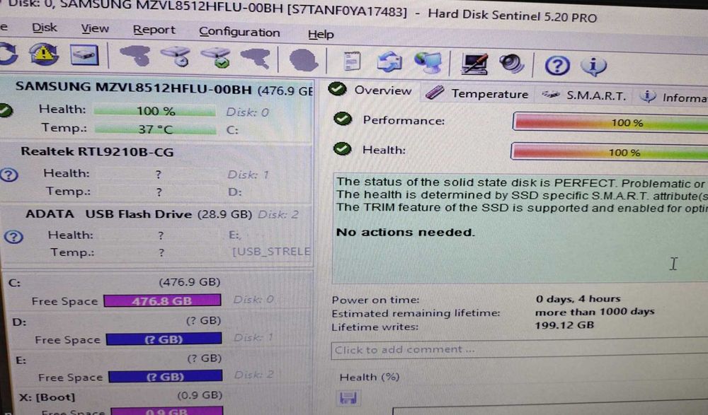 SSD 512GB Samsung M2 Nvme  PCIE gen4 , Nou, Garantie 1 AN, format 2280