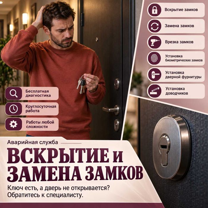 Открыть гаражные ворота/замена личинки замка и установка броненакладки