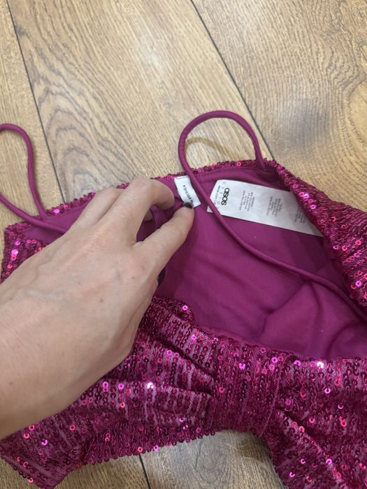 Блестящ топ и пола