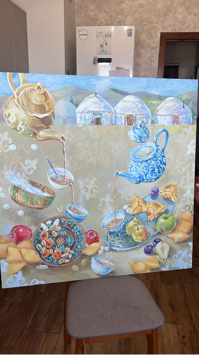 Картина  ,холст , акрил , размер 1/1м