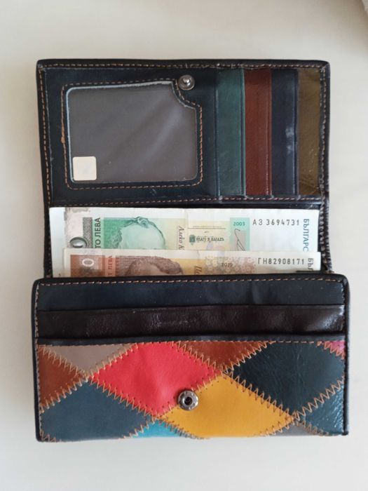Портмоне кожено 19 см * 11 см
