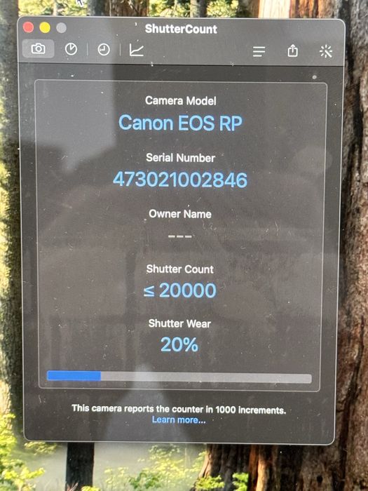 Canon RP - 20k cadre, 2 baterii