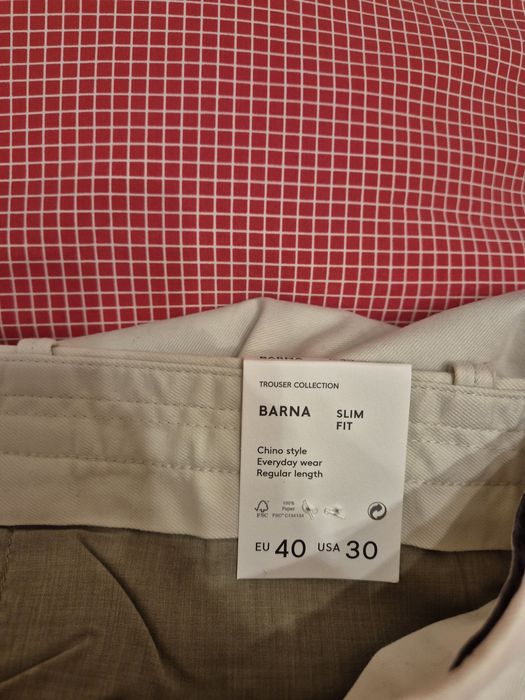 Pantaloni chino bej pentru barbati, marca Mango, marimea 40 (31), noi