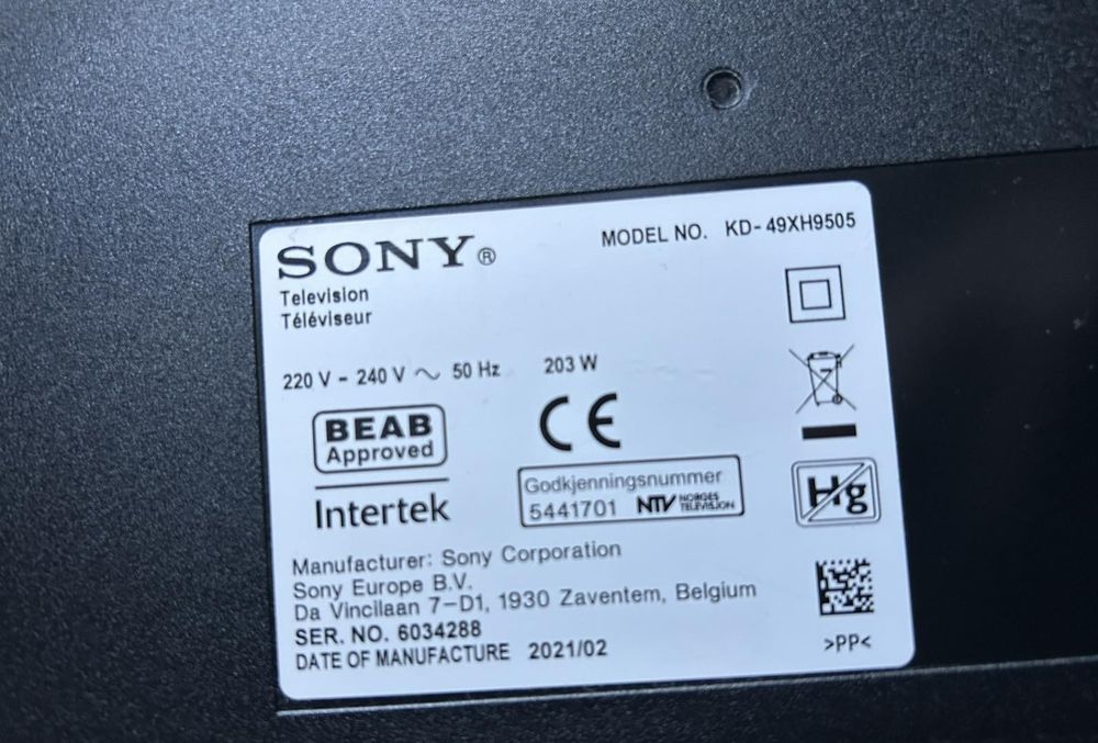 Телевизор Sony за части