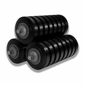 Ролики конвейерные (амортизирующие, стальные)