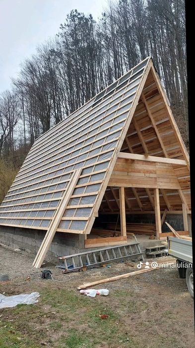 Cabane din lemn model A frame personalizate