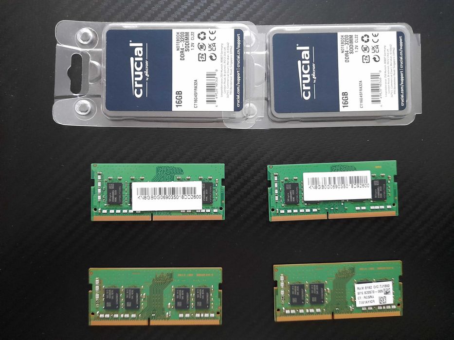 RAM DDR4 - 32GB, 16GB, 8GB - Crucial, Samsung, SK hynix - Рам памет за лаптоп