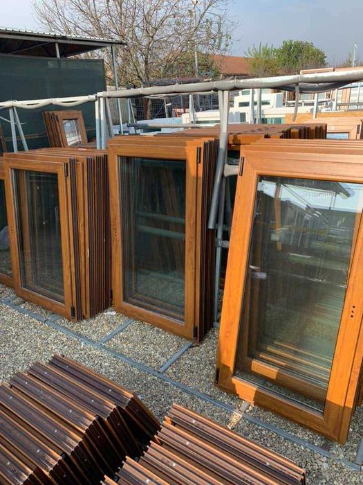 ferestre termopan stejar auriu noi