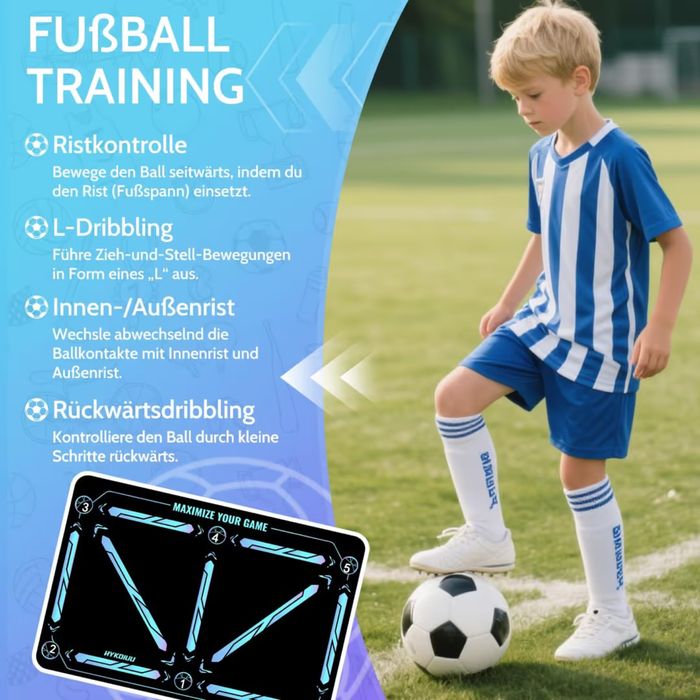 Covor antrenament fotbal 90x60 cm – control minge, agilitate – NOUĂ