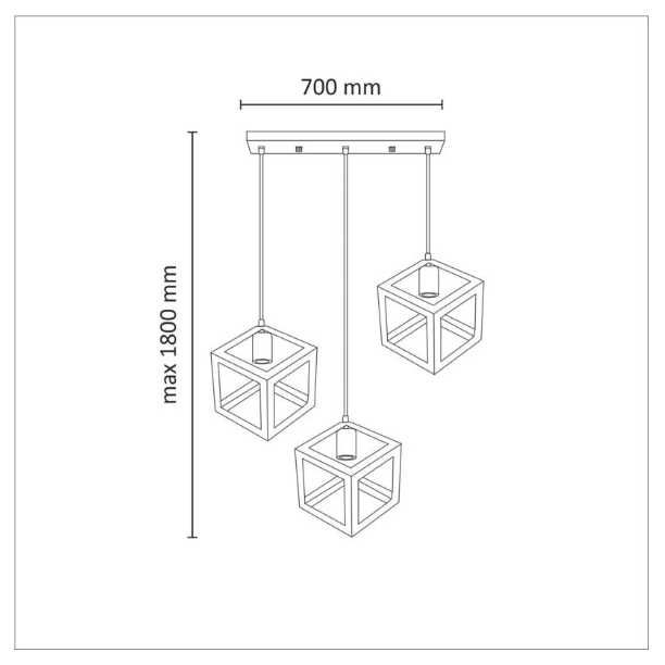 Lustra/Pendul Sweeden 3 x E27 2buc