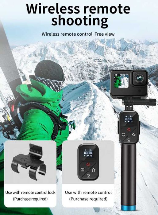 Трипод + телескопичен монопод, Адаптер за GoPro и телефон