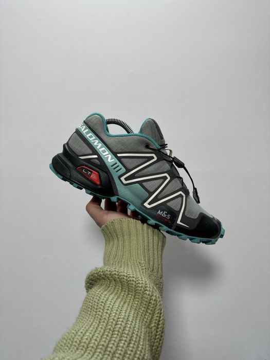 Salomon speedcross 3 hiking trekking mountain outdoor grey & blue