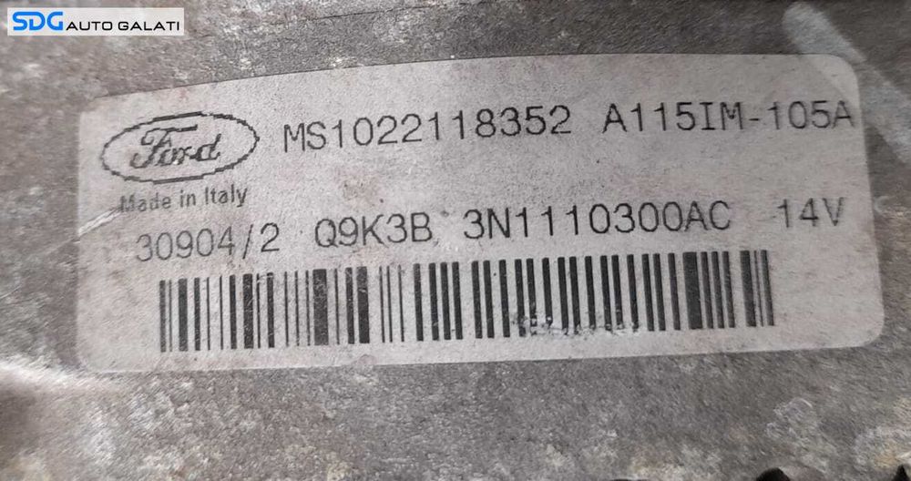 Alternator 14V Mazda 2 1.4 FXJA 2002 - 2009 Cod 3N1110300AC [N1019]