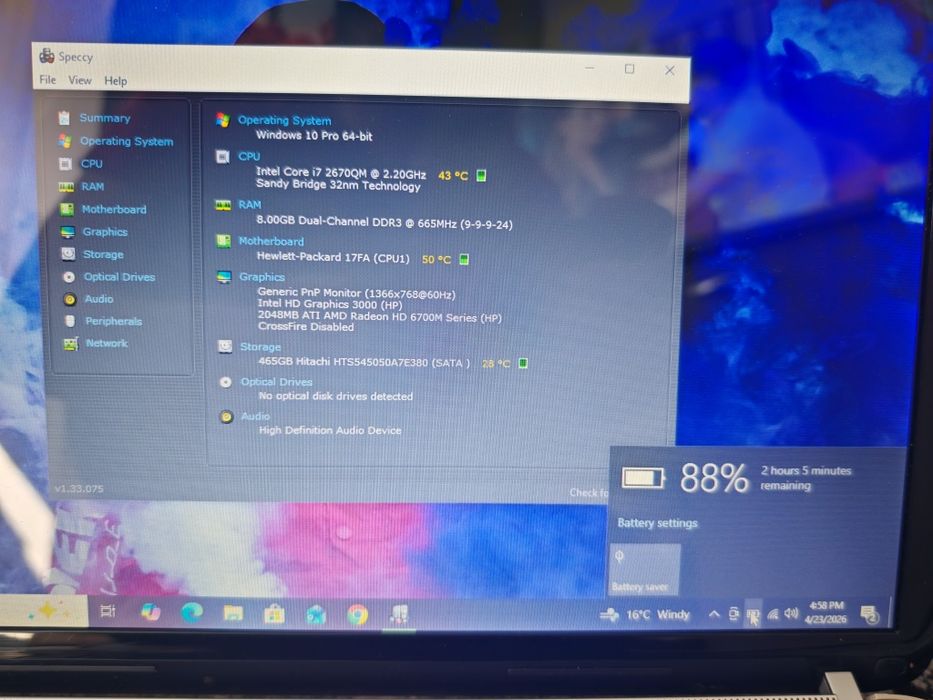 HP Pavilion DV6 i7 gen2