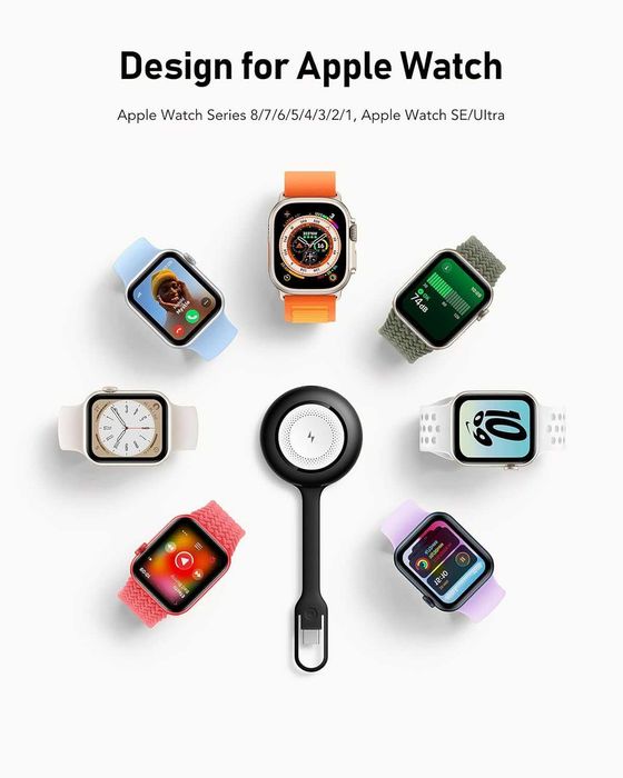 WeeFacny Преносимо зарядно за Apple Watch 1200mAh, безжично