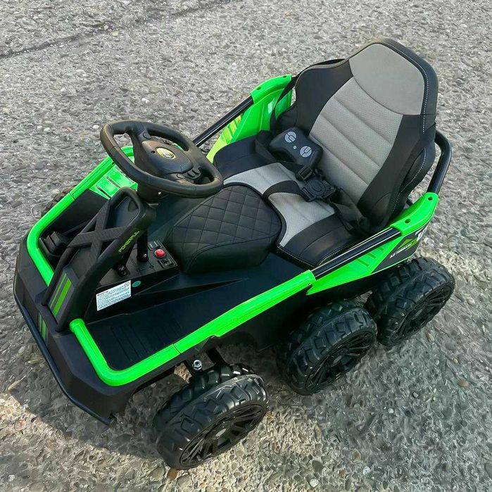 UTV electric pentru 2 copii Kinderauto BJSX2319 6x6 300W 24V Green