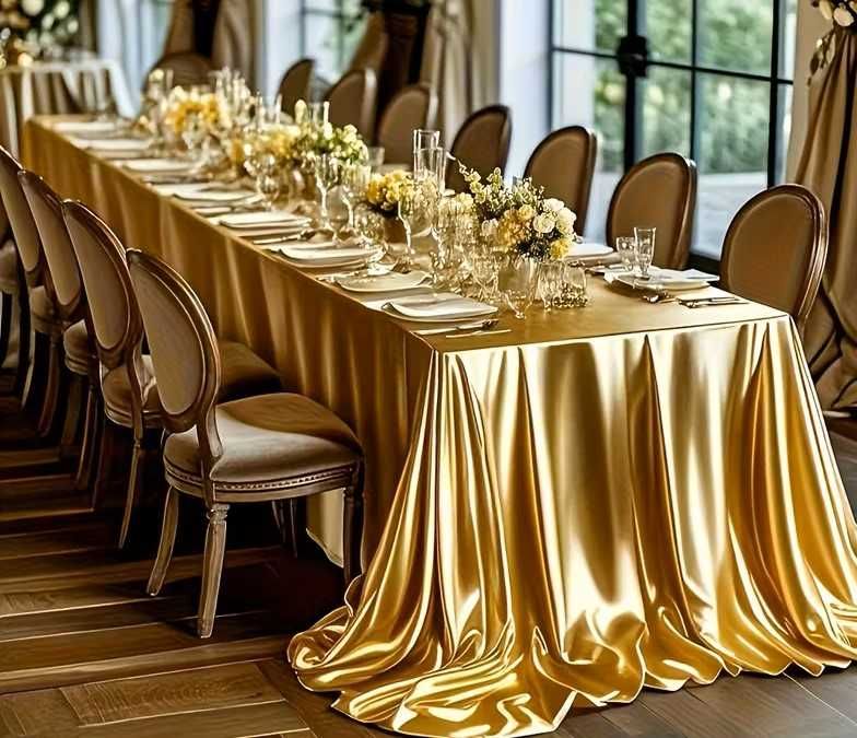 Fata de masa din satin