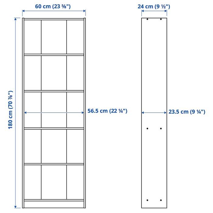 2 bucăți sau 1 buc Biblioteca Ikea Gersby 60*180 cm