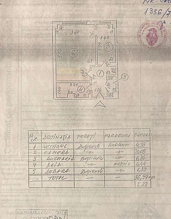 Mobilată total Garsonieră 37 mp Prosper 13 septembrie proprietar