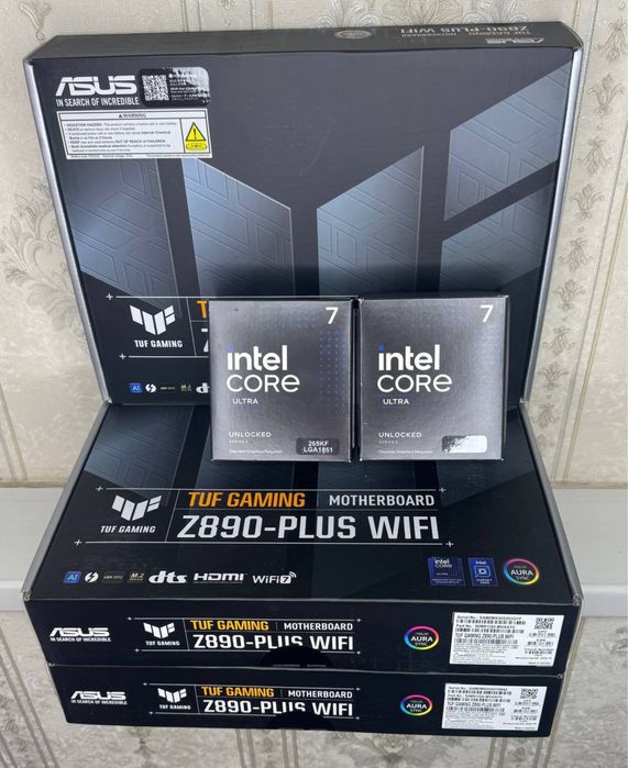 Asus Tuf Z890, Core Ultra 7 265KF, Mechanic RGB DDR5 32gb 6400mhz