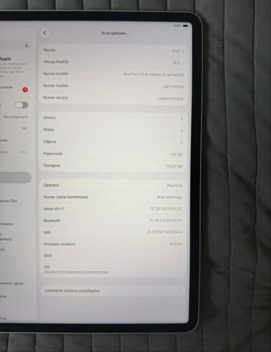 Schimb Ipad pro 12.9 128 gb
