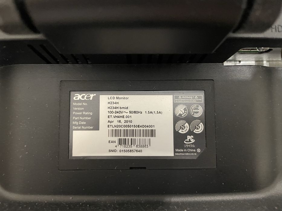 Монитор ок копютера h234h