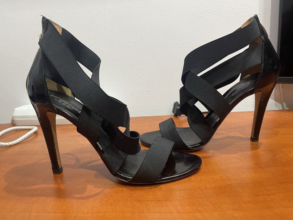 Sandale negre Sergio Rossi