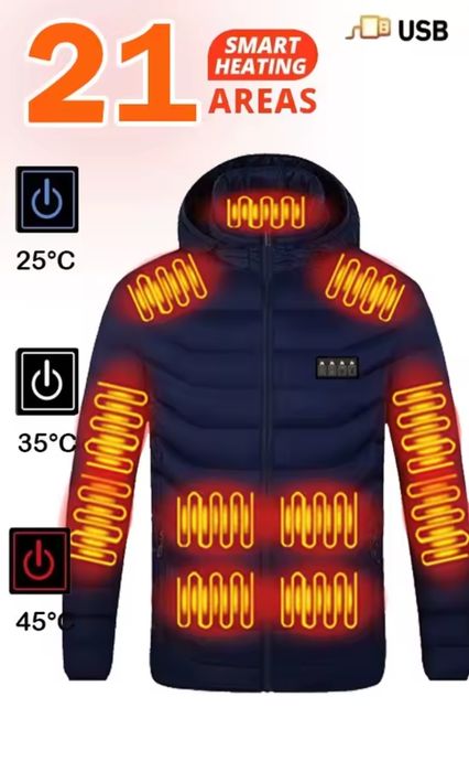 Geaca iarna toamna cu incalzire