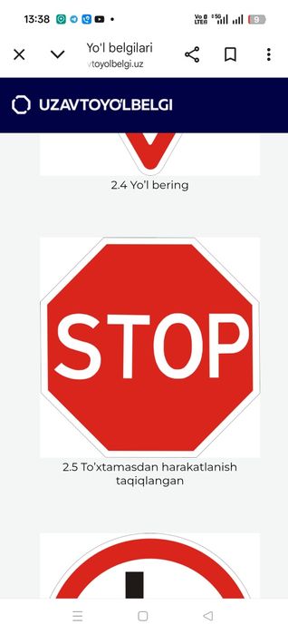 Yo‘l belgilar ishlab chiqarish o‘rnatish yetkazib berish