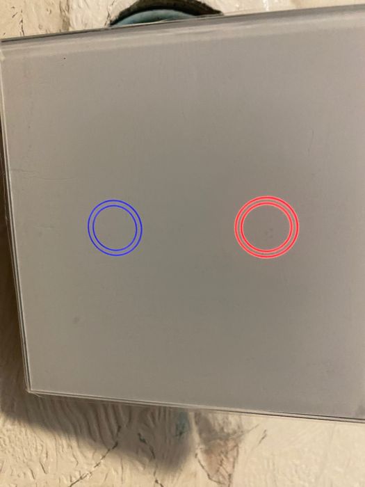 Стъклен ключ за осветление с тъч управление и подсветка – черен и бял