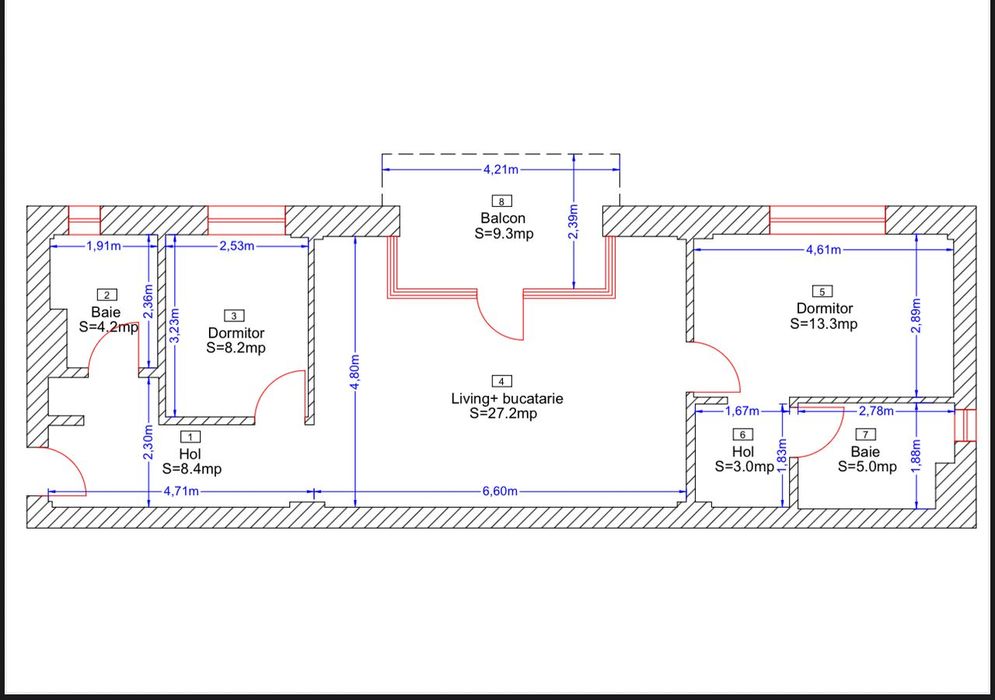 Apartament 3 camere la intrare in Borhanci cu CF!