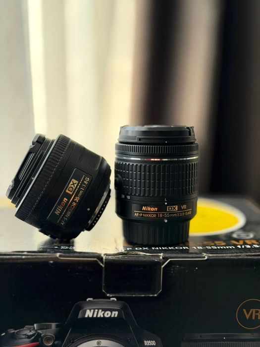 Фотокамера Nikon D3500 c объективами