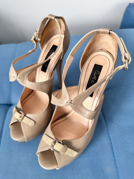 Sandale elegante de piele nude Musette