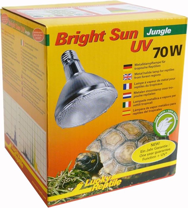 Lampă cu abur metalică Lucky Reptile Bright Sun UV Jungle pentru soclu E27