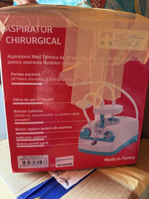 Aspirator medicinal chirurgical portabil Med Tehnica AL-01