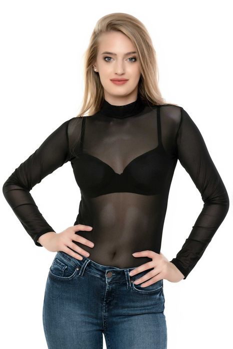 Тюлено Дамско боди полу-поло с дълъг ръкав бикина 338 TIARA GALIANO