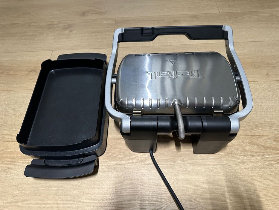 Gratar electric Tefal OptiGrill Elite GC750D30 + tavă coacere, 2000 W, 12 programe automate, suprafata gatire 30×20 cm, termostat reglabil 110-250 °C