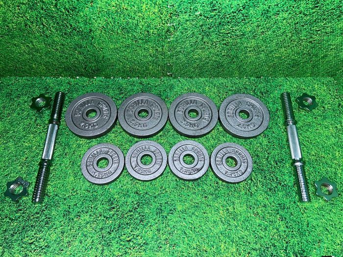 Set gantere cu discuri din fier 20kg 30/31mm
