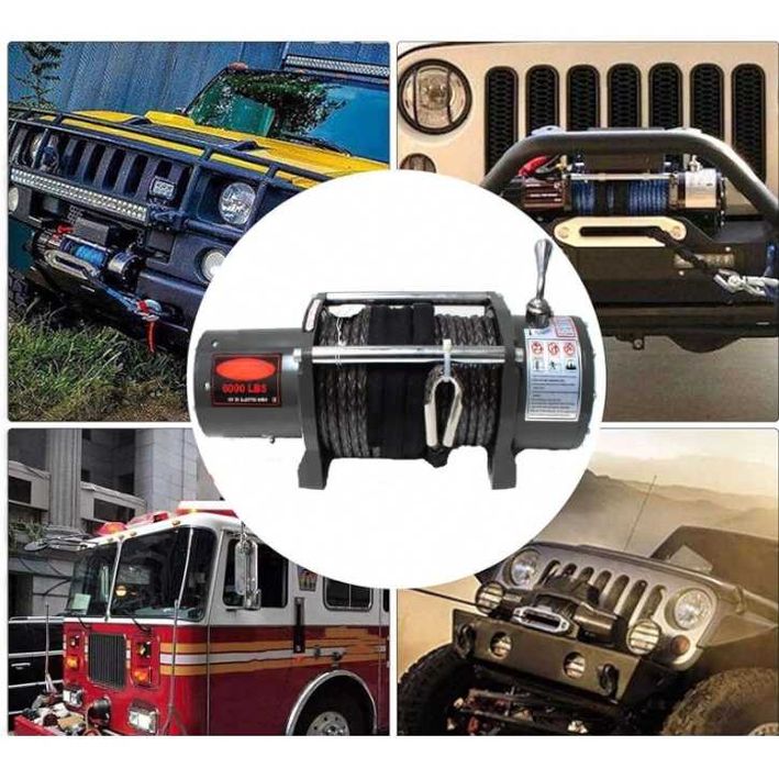 ТОП ОБЯВА Електрическа лебедка 6000LBS OffRoad лебедка Автомобил Кола