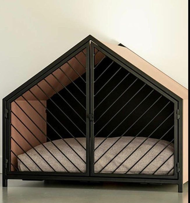 Cuști pentru câini din lemn și metal – personalizate, de interior