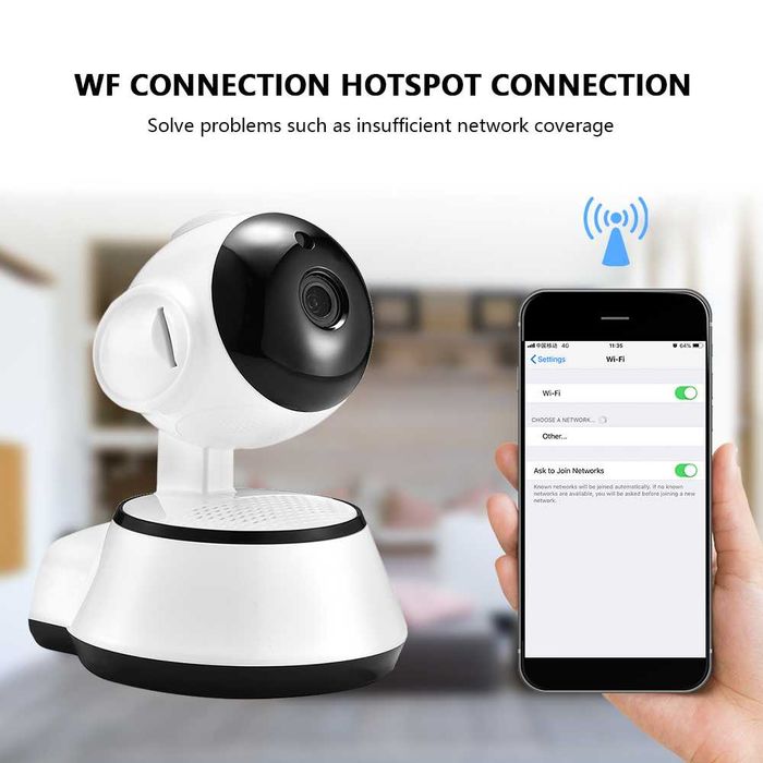 Camera supraveghere cu stocare card si urmarire de pe telefon