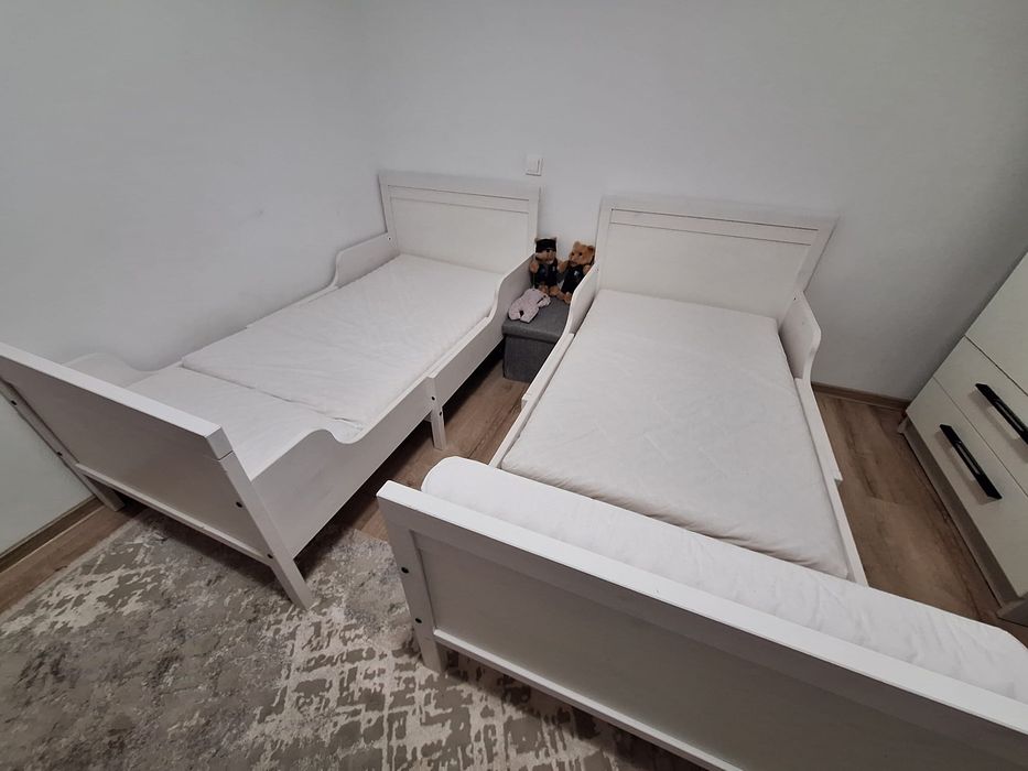 Pat extensibil copii + somiera + saltea 80 x 200